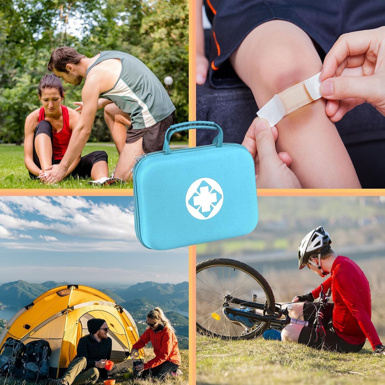 image:image276Pcs Camping Travel Essentials First Aid Kit Red Bag Emegency Supplies Household Items for College Students YIDERBO