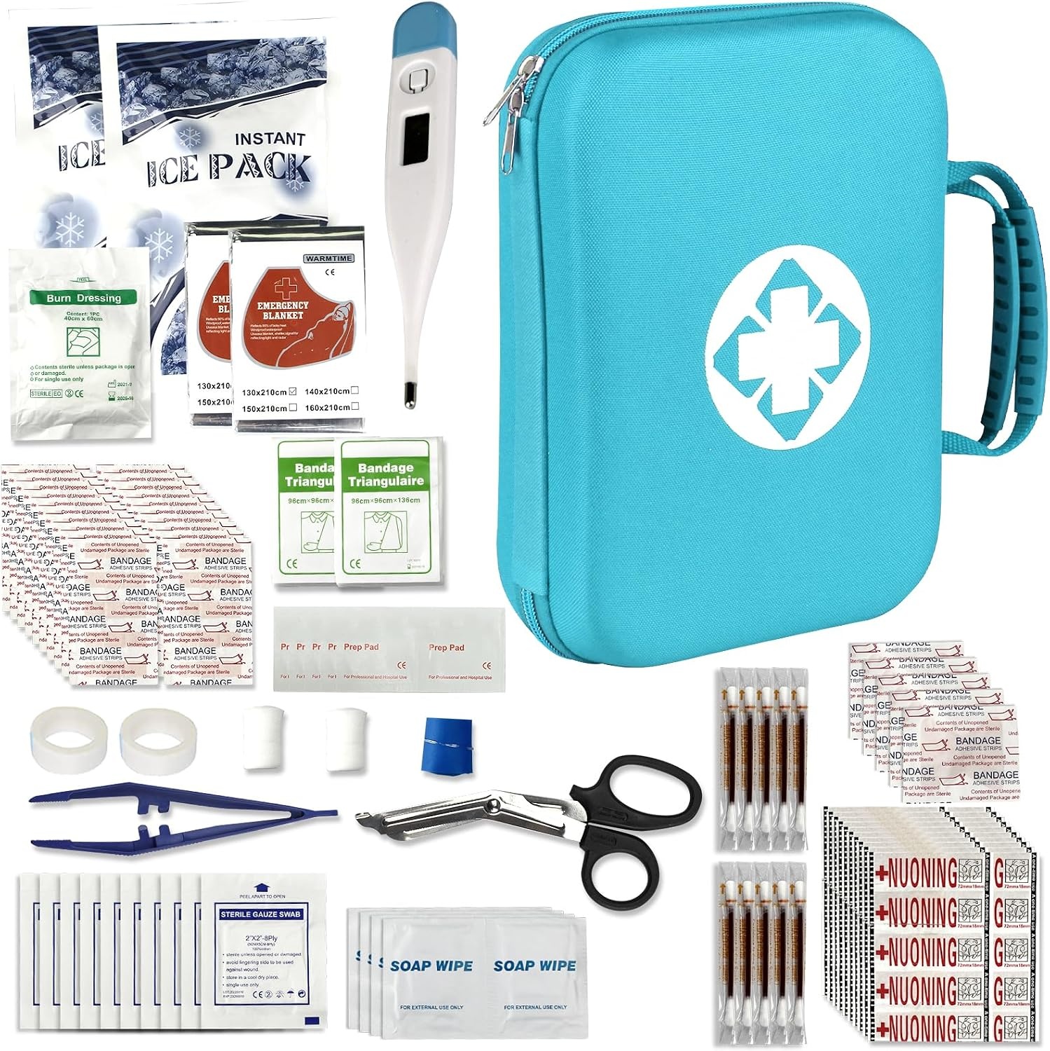 image:image276Pcs Camping Travel Essentials First Aid Kit Red Bag Emegency Supplies Household Items for College Students YIDERBO