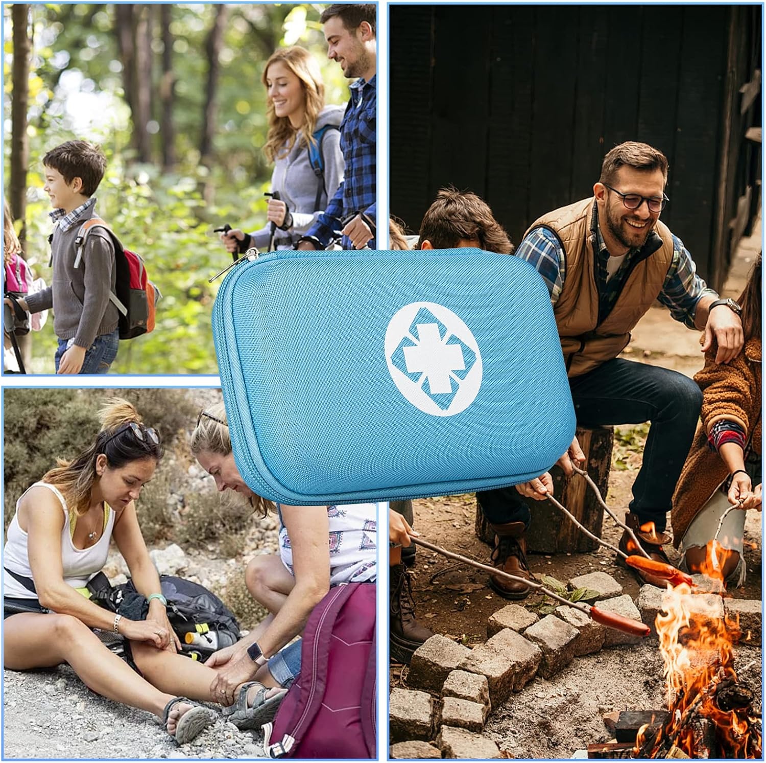 image:image277Pcs FirstAid Kit EmergencyKit HomeCar First Aid Kits Emergency Kit Home Essentials for Dorm Room FirstAid Kit Emergency Necessities for Boat Hiking Skating Black YIDERBOBlue