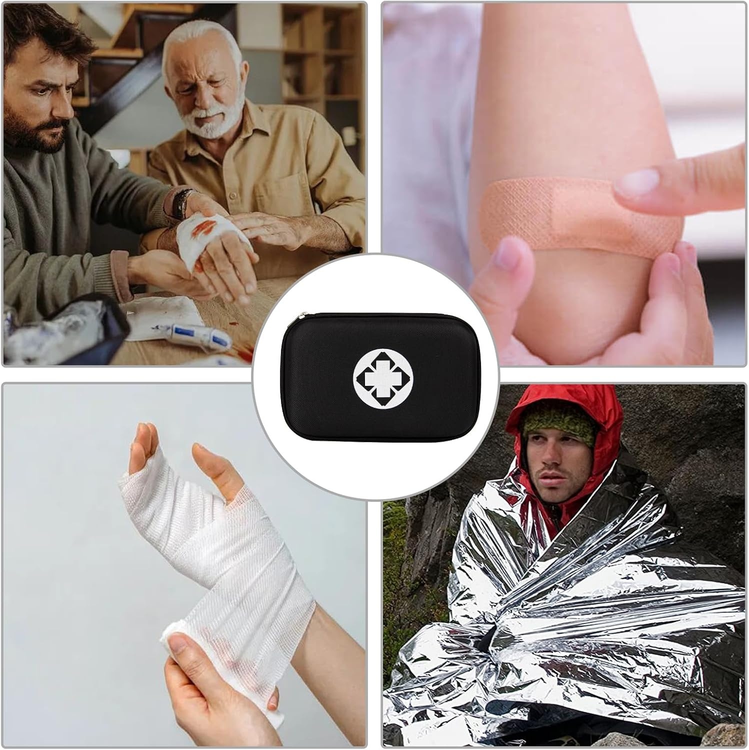 image:image277Pcs FirstAid Kit EmergencyKit HomeCar First Aid Kits Emergency Kit Home Essentials for Dorm Room FirstAid Kit Emergency Necessities for Boat Hiking Skating Black YIDERBOBlack