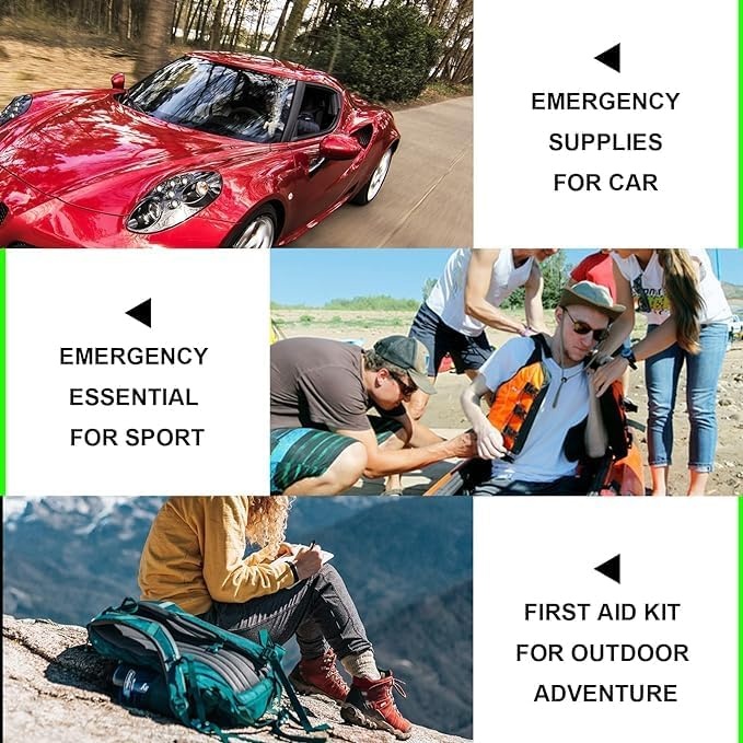 image:image300 PCS First Aid Kit Refill Supplies Basic Emergency Essentials First Aid Kit Travel Size for Businesses Emergency Accident Essentials for Outdoor Adventure Green 1st Aid