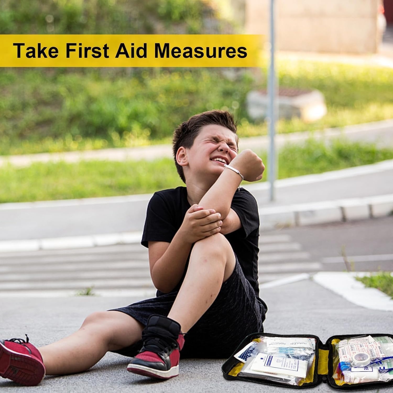 image:image300Piece Portable First Aid Kit Refill Supplies for Car Mini Caming Emergency First Aid Kit Hiking Survival Essential Kit for Outdoor Adventure Emergency Case Orange 1st AidYellow300Pcs
