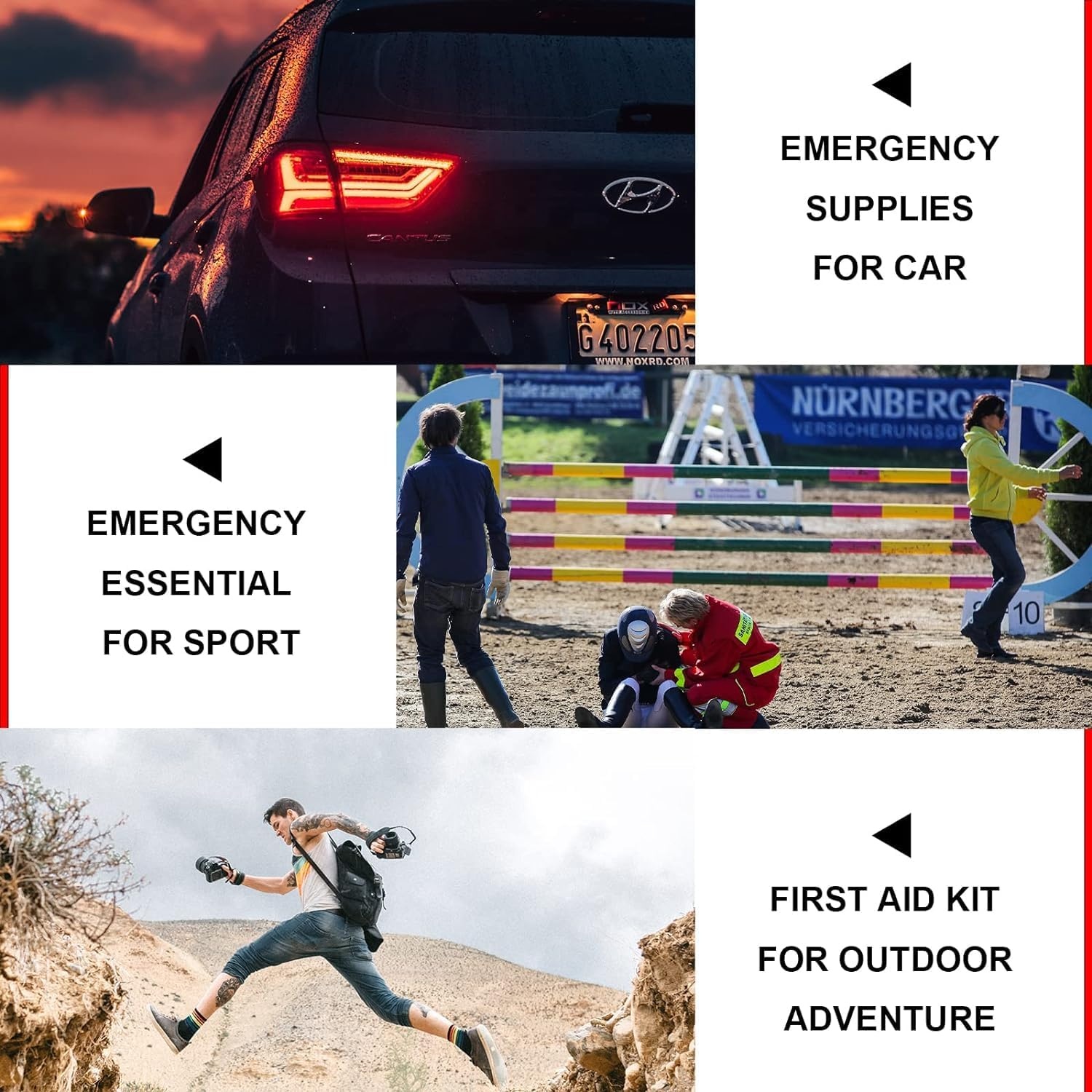 image:image300Piece Portable First Aid Kit Refill Supplies for Car Mini Caming Emergency First Aid Kit Hiking Survival Essential Kit for Outdoor Adventure Emergency Case Orange 1st AidRed300Pcs