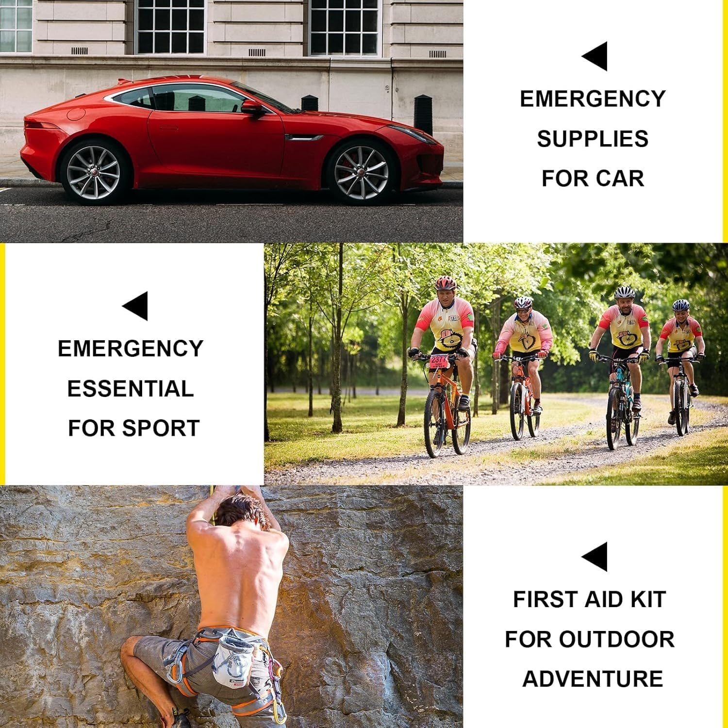 image:image300Piece Portable First Aid Kit Refill Supplies for Car Mini Caming Emergency First Aid Kit Hiking Survival Essential Kit for Outdoor Adventure Emergency Case Orange 1st AidYellow300Pcs