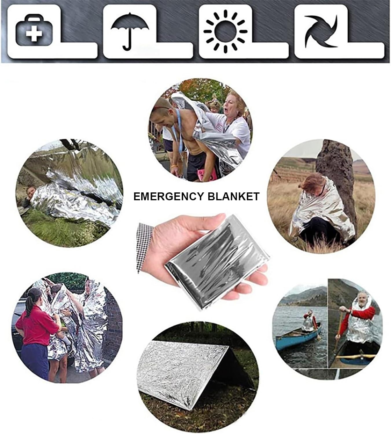 image:imageFirstAid Kit Emergency CampingEssentials SurvivalKits Tools Waterproof Small First Aid Kits 12Pcs Survival Accessories Hiking Gear and Equipment for Outdoor Adventure Black Case 1st Aid