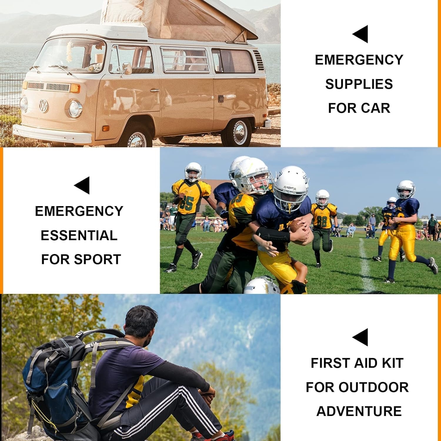 image:imageHomeBusinesses FirstAid EmergencyKit for CampingCar 300 Pcs Urgent Essential First Aid Kits Refill Supplies with Tourniquet Bandages for Workpalce Green 1st AidOrange300Pcs