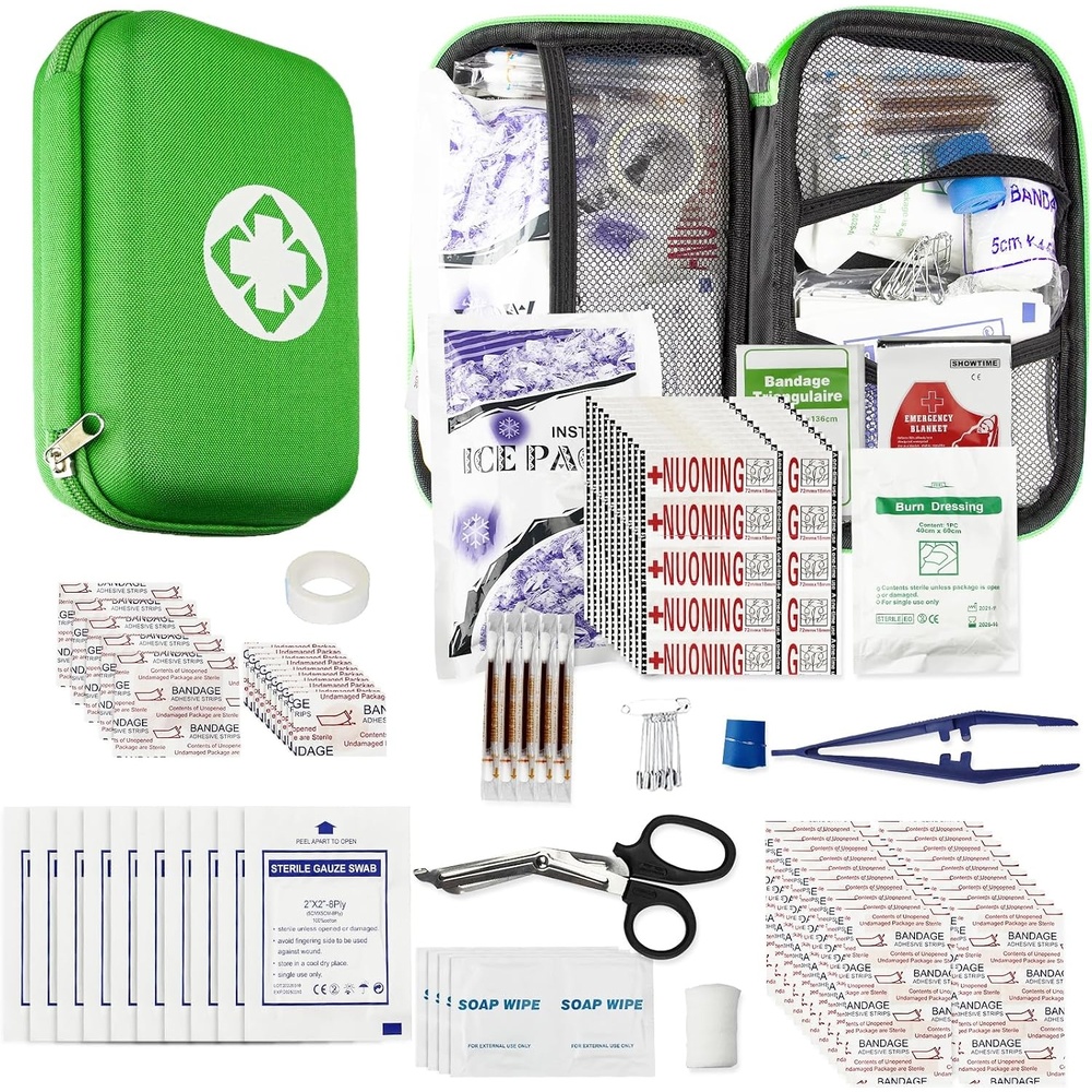 image:image277Pcs FirstAid Kit EmergencyKit HomeCar  First Aid Kits Emergency Kit Home Essentials for Dorm Room FirstAid Kit Emergency Necessities for Boat Hiking Skating Black YIDERBOGreen