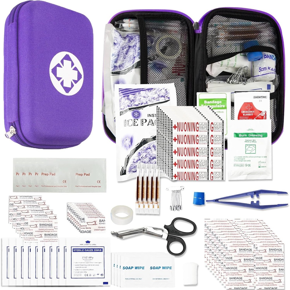 image:image277Pcs FirstAid Kit EmergencyKit HomeCar  First Aid Kits Emergency Kit Home Essentials for Dorm Room FirstAid Kit Emergency Necessities for Boat Hiking Skating Black YIDERBOPurple