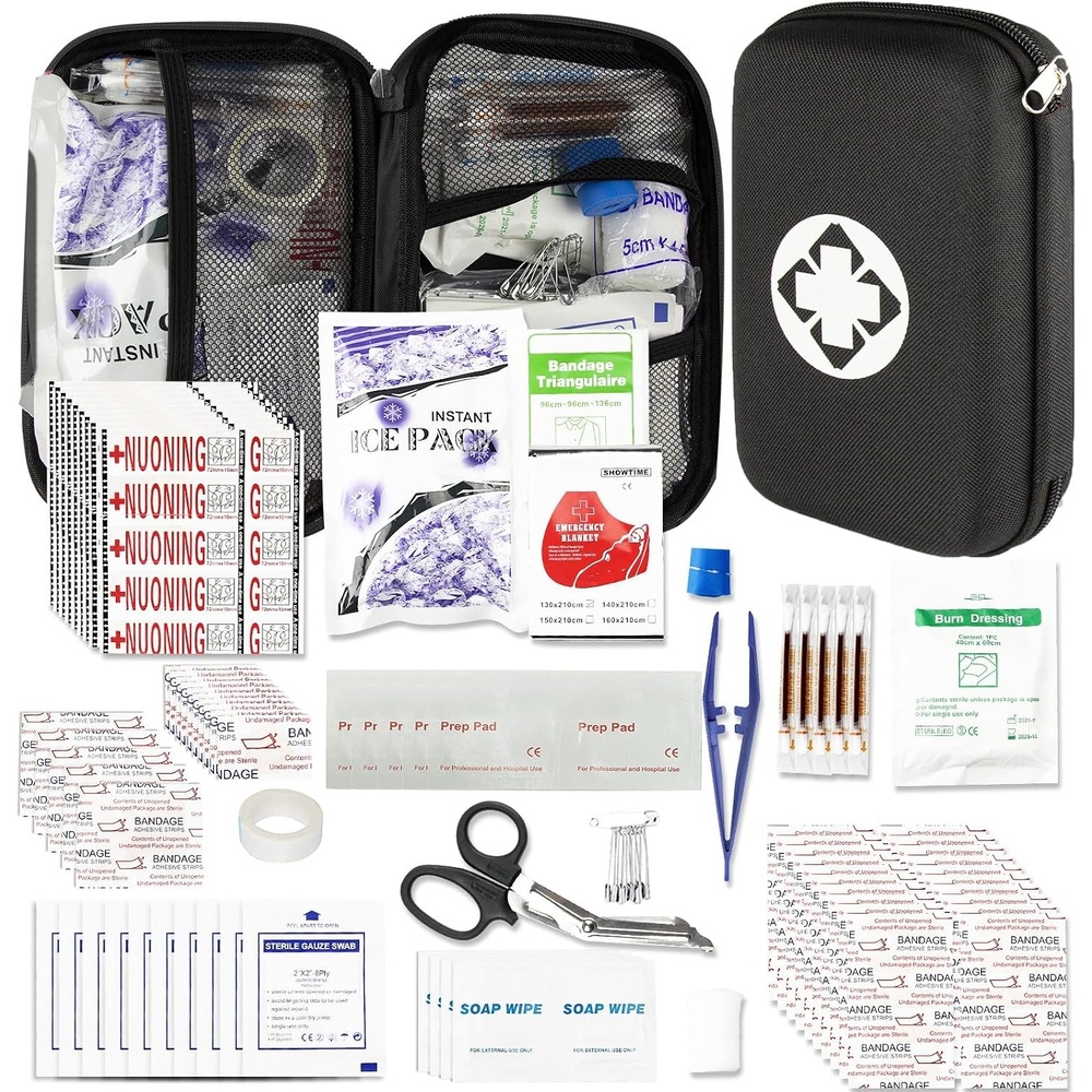 image:image277Pcs FirstAid Kit EmergencyKit HomeCar First Aid Kits Emergency Kit Home Essentials for Dorm Room FirstAid Kit Emergency Necessities for Boat Hiking Skating Black YIDERBOBlack
