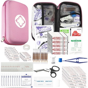 277Pcs First-Aid Kit Emergency-Kit Home-Car – First Aid Kits Emergency Kit Home Essentials for Dorm Room First-Aid Kit Emergency Necessities for Boat Hiking Skating, Black YIDERBO(Pink)