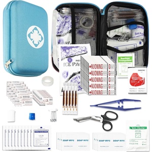 277Pcs First-Aid Kit Emergency-Kit Home-Car – First Aid Kits Emergency Kit Home Essentials for Dorm Room First-Aid Kit Emergency Necessities for Boat Hiking Skating, Black YIDERBO(Blue)
