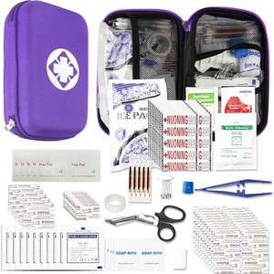277Pcs First-Aid Kit Emergency-Kit Home-Car – First Aid Kits Emergency Kit Home Essentials for Dorm Room First-Aid Kit Emergency Necessities for Boat Hiking Skating, Black YIDERBO(Purple)
