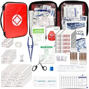 300Piece Portable First Aid Kit Refill Supplies for Car Mini Caming Emergency First Aid Kit Hiking Survival Essential Kit for Outdoor Adventure Emergency Case, Orange 1st Aid(Red-300Pcs)
