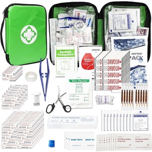 300Piece Portable First Aid Kit Refill Supplies for Car Mini Caming Emergency First Aid Kit Hiking Survival Essential Kit for Outdoor Adventure Emergency Case, Orange 1st Aid(300Pcs-Green)