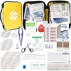 300Piece Portable First Aid Kit Refill Supplies for Car Mini Caming Emergency First Aid Kit Hiking Survival Essential Kit for Outdoor Adventure Emergency Case, Orange 1st Aid(Yellow-300Pcs)