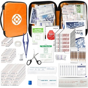 300Piece Portable First Aid Kit Refill Supplies for Car Mini Caming Emergency First Aid Kit Hiking Survival Essential Kit for Outdoor Adventure Emergency Case, Orange 1st Aid(Orange-300Pcs)